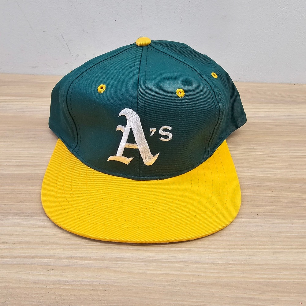 VTG Oakland Athletics Baseball Cap Youth‎ Green Yellow GENUINE MERCHANDISE NEW